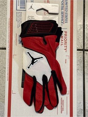 New Jordan Fly Elite Batting Baseball Gloves Red Men's Size XXL FV5474-617